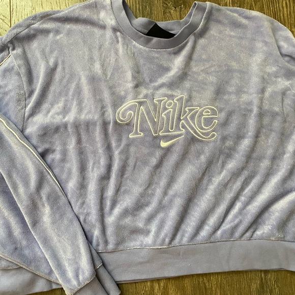 Terry cloth nike cropped sweatshirt!! - Picture 2 of 2
